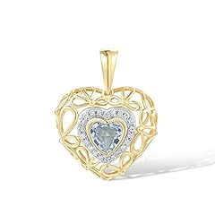 [A]Openwork Heart-Sky Blue Topaz
