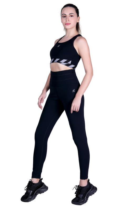 Image of JUST-Dry High-Waisted Workout Tights for Intense Exercise
