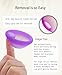 Ginalaia Menstrual Disc, Reusable Medical-Grade Silicone Soft, Flexible, Reusable Period disc for Women - Wear 12 Hours - Removal Notch (Purple+Pink, L+M)