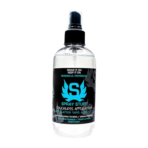 Stencil Stuff Spray Stuff Tattoo, Transfer Spray, 8oz Stencil Application Solution for Tattoo Artists, Water-Resistant, Long-Lasting, Vegan-Friendly Stencil Transfer