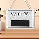 WiFi-Passwort-Tafel, Retro-WiFi-Passwort-Tafel, Wandbehang, Display, WiFi-Passwort-Beschilderung, Tafel für Büro, Café, Buchhandlung, Bar, Geschäft, Party-Dekoration (Weiß)
