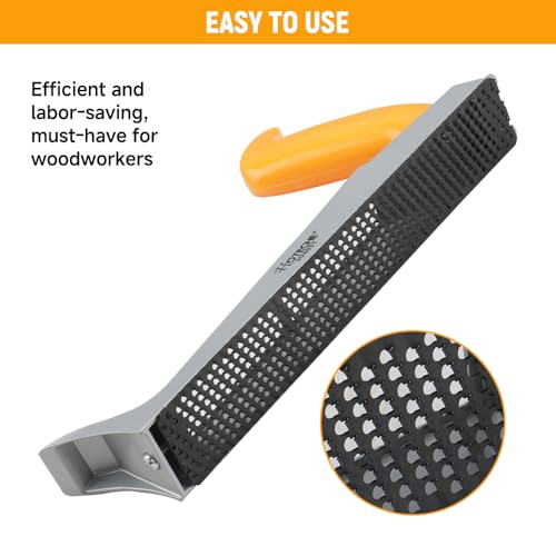 Hoteche kantenhobel 250 * 41MM - Hochwertiges Glättungswerkzeug aus Zinklegierung mit Klingen aus 65Mn-Stahl - Leicht und langlebig - ABS-Griff - Ideal zum Glätten von Gipskarton, Holz und Wänden