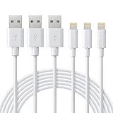 Lightning Cable MFi Certified - iPhone Charger Cable 3Pack 6ft Novtech Durable USB Charging Cable Cord for iPhone 13 12 11 mini Pro XR Xs Max X SE 8 Plus 7 Plus 6S Plus 6 5S 5C 5 iPad AirPods and More