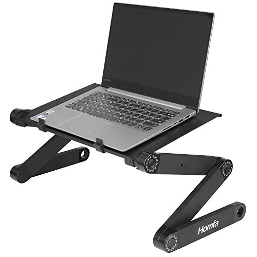 Preisvergleich Produktbild Homfa Notebooktisch Laptoptisch mit Lüfter höhenverstellbar 360° drehbar faltbar Notebookständer Laptop Kühler Laptopständer Betttisch Lesetisch fürs Bett Sessel Laptophalter 53x25,5(BxT)