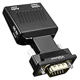 cable vga jack video El adaptador VGA a HDMI se puede utilizar con PC, ordenador portátil con salida VGA. El puerto HDMI se puede conectar a proyectores, televisores , monitores, pantallas y otros dispositivos con puertos HDMI.