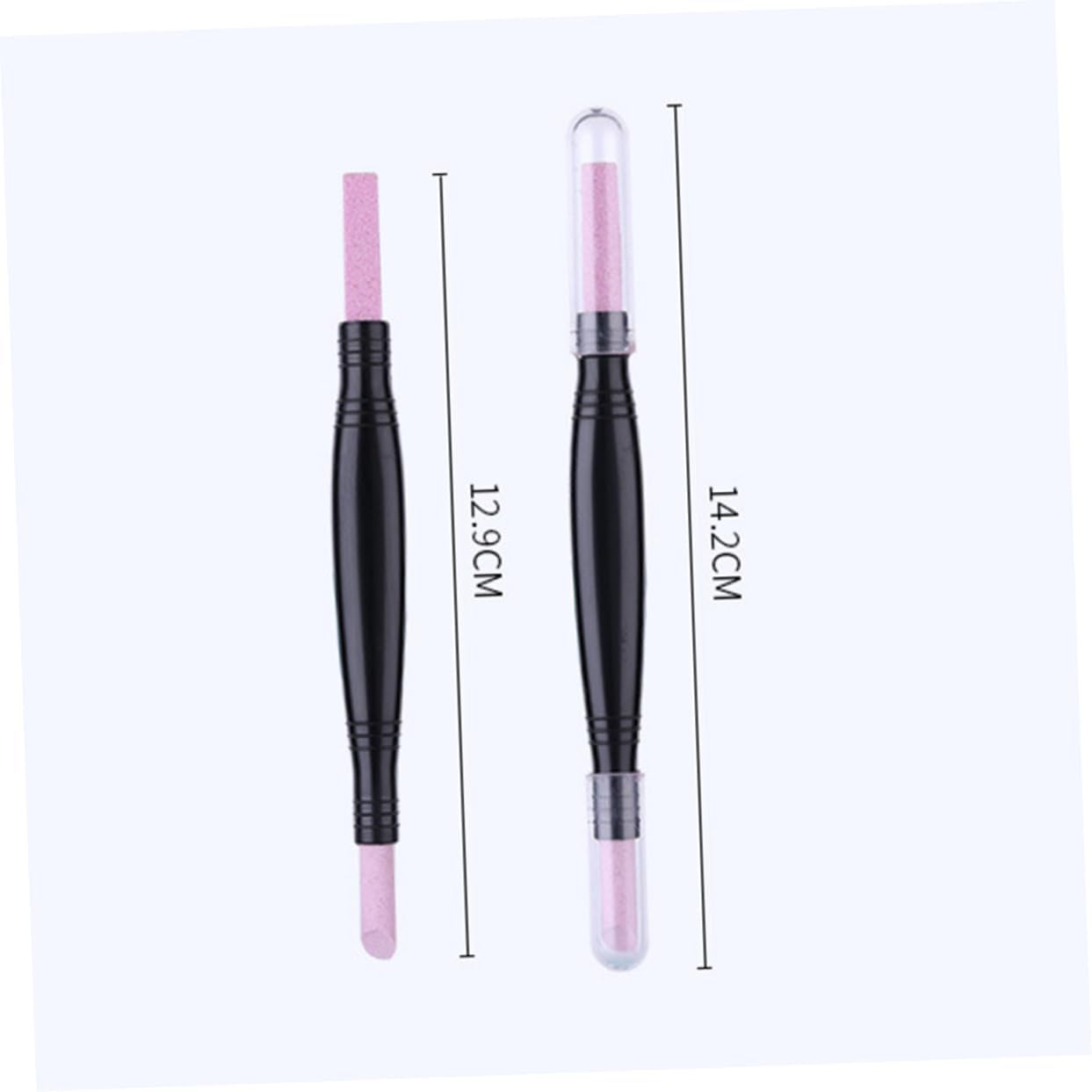 3Pcs Double End Nail Grinding Pen Set for Cuticle Removal, PP Plastic