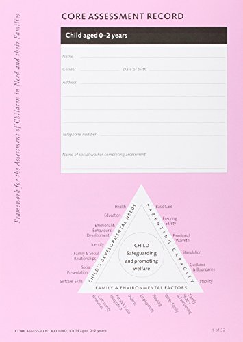 Framework for the assessment of children in need and their families: core assessment record, child aged 0-2 years