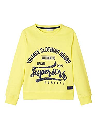 Preisvergleich Produktbild NAME IT Jungen NKMFLOW LS Sweat UNB Sweatshirt, Limelight, 134-140