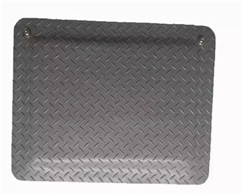 Tapis de sol anti-fatigue industriel gris 60cm avec bordure jaune