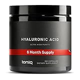 Toniiq Hyaluronic Acid Supplements – Lab Tested 95% Ultra High Purity – Fermented and Bioavailable with Vitamin C – Third Party Lab Tested – 360 Capsules