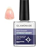 Glamonade Nail Strengthener: Nail Care Ridge Filling Strengthener Nail Hardener Clear Nail Varnish Nail Strengthener for Damaged Nails Smoothing Base Coat Quick Dry 15ml (Clear)