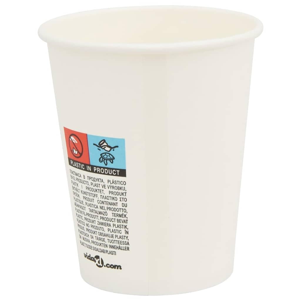 Rantry Bicchieri da caffè in Carta 1000 pz 8oz 200ml Bianco, Arredo Mobili da Interni per Camera da Letto Soggiorno Ufficio