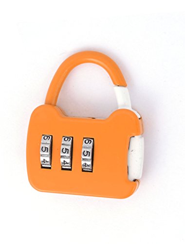 Image of Aexit Orange Metal Padlocks & Hasps Handbag Shaped 3 Digits Jewelry Box Drawer Suitcase Combination Password Combination Padlocks Lock Padlock
