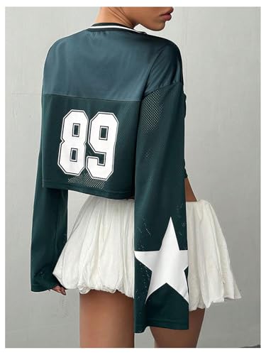 Save 25% on Milumia Women's Y2k Football Jersey Crop Top - Image 2