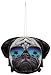Pug With Sunglasses Air Freshener Auto Home Cool Mint Scented