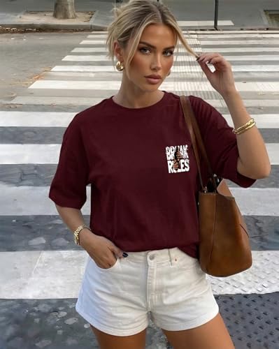 Image of AUSK Oversized T-Shirts || Printed Half Sleeve Tshirt for Womens