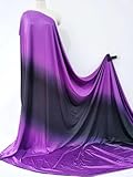 SELFAB Ombre Spandex Fabric 58'' Wide by Meter Gradual Dance Latin Stage Training Uniform Material Knit Stretch - 2Meters X 1.5Meter