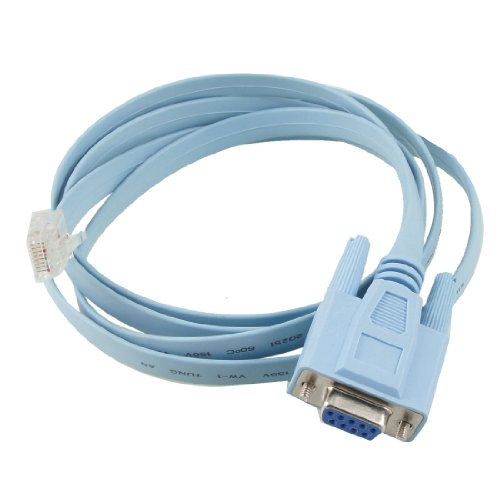uxcell Console Cable DB9 Pin Female to 8P8C RJ45 Compatible Flat Ribbon, 4.9'