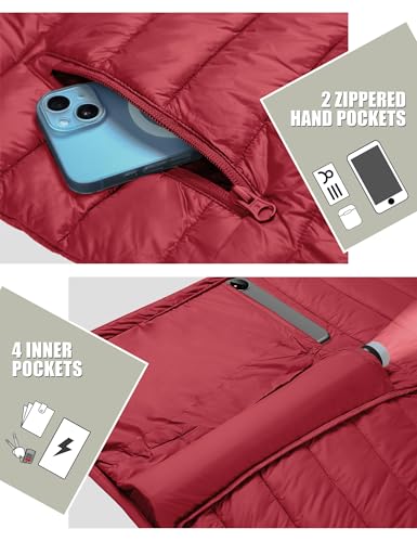 Image of Pioneer Camp Mens Lightweight Packable Puffer Jacket Hooded Insulated Thermal Puffy Winter Jackets for Running Travel