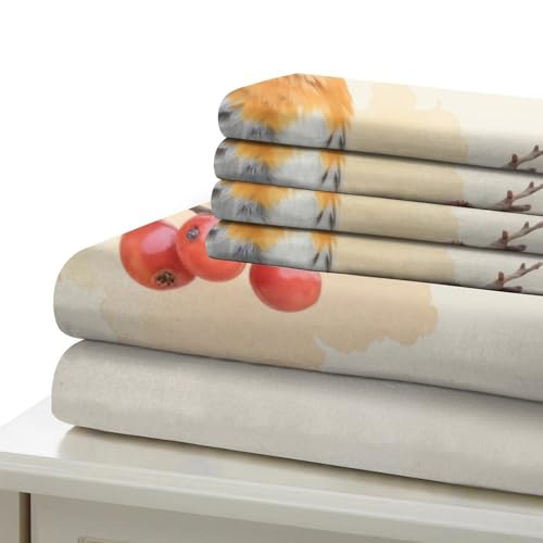 Parure de lit vague rouge housse de couette king microfibre - 7