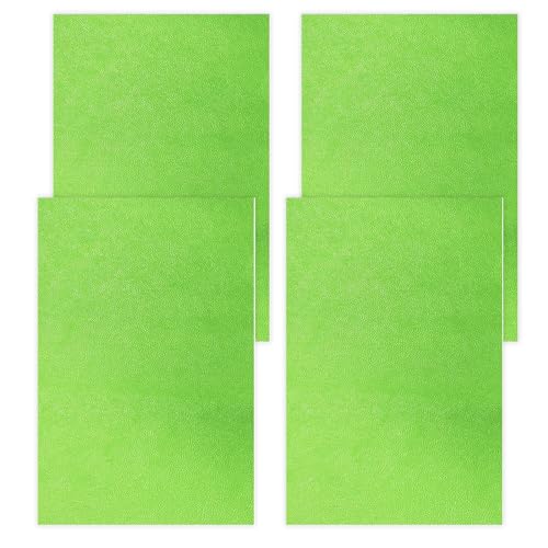 Alfombrilla para Nevera, 4 Alfombrillas de Esponja para Refrigerador, Esponja de Filtro para Cajones de Refrigerador, Esterilla para Mentener los Alimentos Frescos, Lavable, Verde, 45 x 29 x 0.3 cm