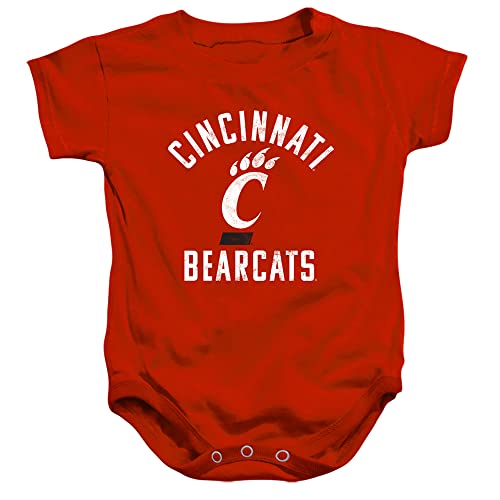 University of Cincinnati Official Bearcats Logo Unisex Infant Snap Suit for Baby,Red, 18 Months