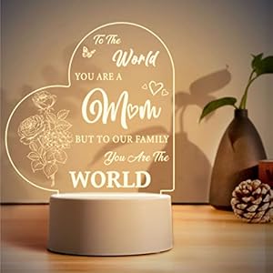 Gifts for Mum from Daughter/Son, Mum Birthday Gifts Night Light, Mum Gifts for Mothers Day, Thanksgiving, Christmas…