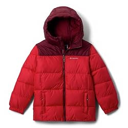 Columbia Chaqueta con capucha unisex para jóvenes,...: Aislamiento Thermarator 100% poliéster reciclado Capucha adjunta Protector de barbilla Bolsillos con cremallera Puños elásticos.