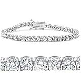 Pompeii 7ct Diamond Tennis Bracelet 14K White Gold Women's 7