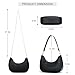 KKXIU Shoulder Bag for Women Small Purse Cute Clutch Hobo Handbag Trendy Crescent Bag-Black