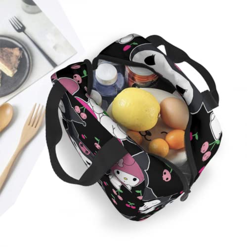 Kawaii Anime Lunch Box Portable Insulated Lunch Bag Reusable Waterproof Portable Thermal Insulation Bag Lunch Tote Lunch Box Cooler Bag With Zipper For Boys/Girls #TOP7