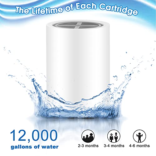 6 Pack Shower Filter Replacement Cartridge, 20 Stage Shower Head Filter Refill For Hard Water To Remove Chlorine Fluoride Heavy Metals, High Output Bath Filter Cartridges For Skin Hair Healthy #TOP6