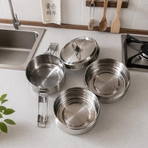 Image of Stainless Steel 3 Tier Container Lunch Box