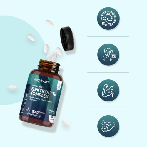 WeightWorld Elektrolyte Tabletten - 1860 mg pro Portion - 180 Tabletten