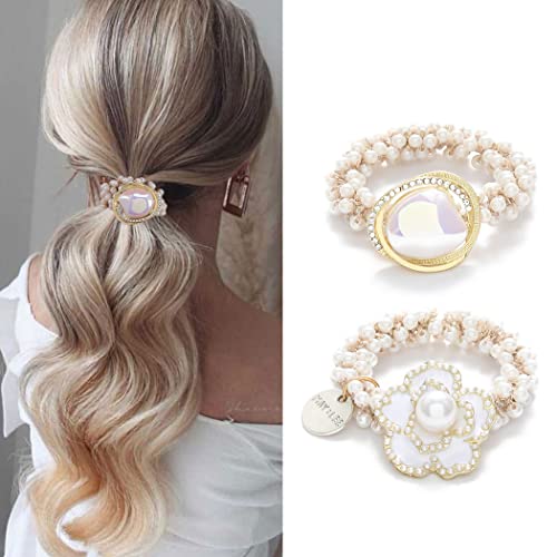 Runmi Lazos para el cabello, 2 unidades, bandas elásticas para el cabello, accesorios para el cabello para mujeres y niñas Cover
