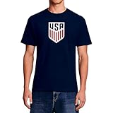 Icon Sports Officially Licensed US Soccer Federation Cotton T-Shirt - Unisex Adult - USA126CT Navy XL