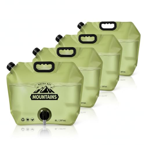 XlentPac Collapsible Water Container 8L Camping Water Jug with Adjustable