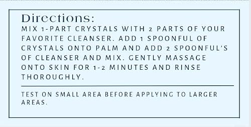 Crystal Skin At Home Facial Scrub Crystals Mini Microdermabrasion 10 Oz. Natural Exfoliator Powder Remove Wrinkles, Blemishes, Acne, Smooth Skin Texture . Deep Cleansing Skincare #TOP3