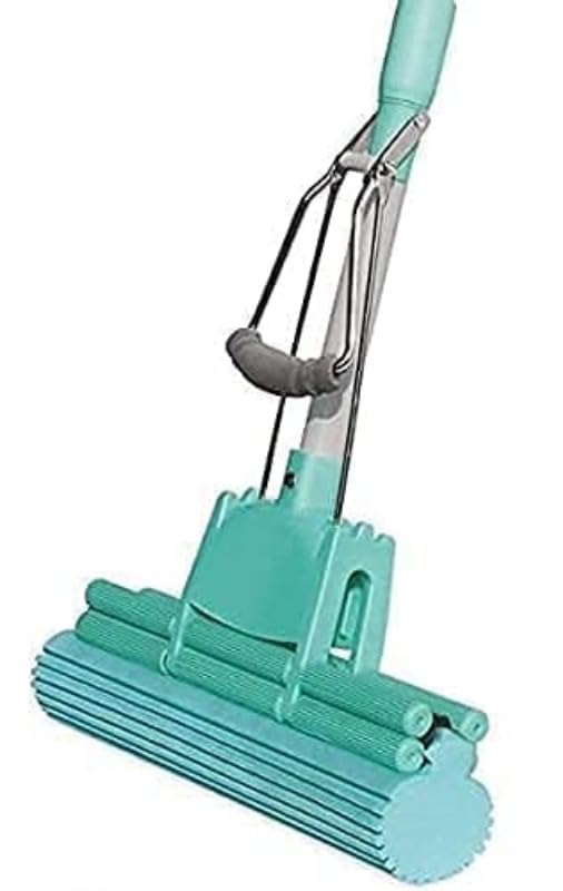 Image of Foam Mop with Super Absorbent Roller Sponge, Floor Cleaning Mop with Extendable Handle for Tiles, Kitchen, Bathroom & Home Cleaning