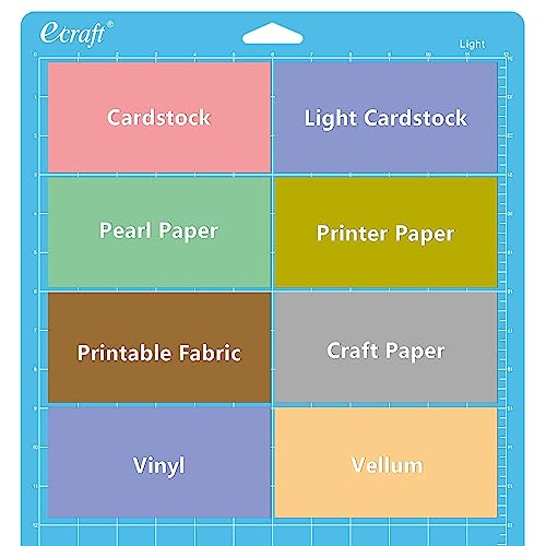 Ecraft Cutting Mat for Cricut Explore One/Air/Air 2 Maker（Strong,Standard,Light) 12X24inch (3 pack) Variety Adhesive Quilting Cut Mats Replacement for Crafts、Sewing and All Arts.