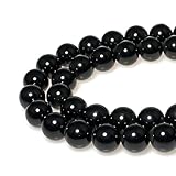 MJDCB Natural Stone Bead Black Onyx Gemstone Loose Beads for Jewelry Making Bracelet Necklace 12mm