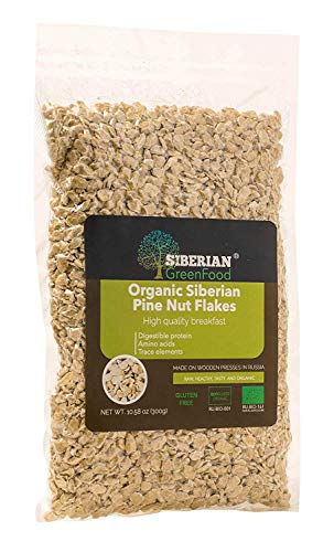 image for Organic Pine Nuts Flakes (low fat) 300gr/10.58oz vacuum pack by Siberi