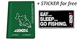 blntackle76 Fischereischein - Ausweismappe von Jenzi + gratis Aufkleber eat Sleep go fisching
