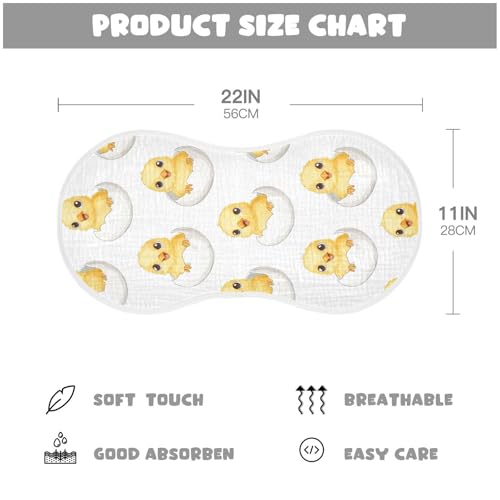 vvfelixl Chick in Eggshell Burp Cloths for Baby Boy Girls Baby Washcloths Burp Rags 1 Pack2