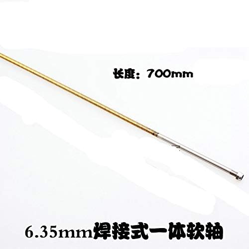 6.35mm 1/4 x 700mm Flex Shaft Cable Shaft Left Positive or Right Reverse Threaded for RC Boat (Right/Reverse Threaded 1pc)