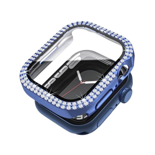 Coque iWatch 46mm Bleue Anti-Rayures à Couverture Diamant Totale