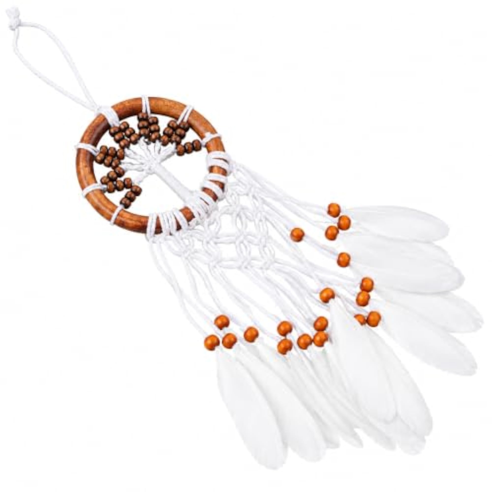 Tree Dreamcatcher for Car, Wooden Ring Wall Hanging Decor
