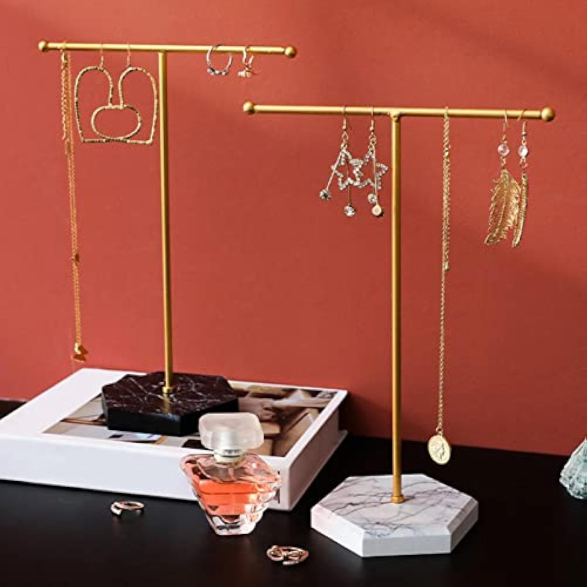 Jewellery Stand Gold Tower, Watch and Ring Holder
