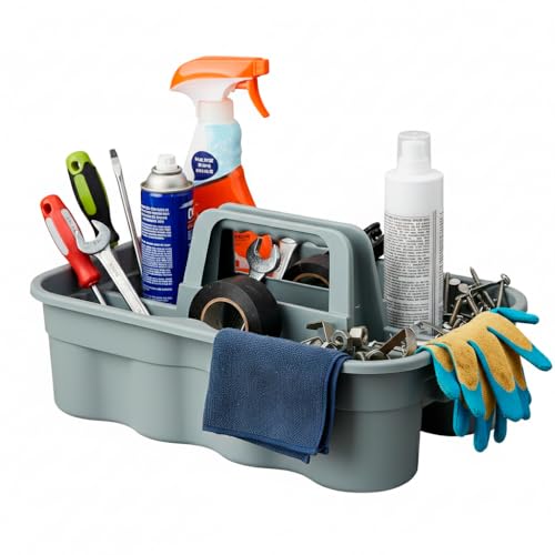 Opiniones y reviews de Utensilios de limpieza para comprar online. 42 Organizador Para Suministros De Limpieza Con Asa, Organizador Tool Caddy, Cesta De Almacenamiento Portátil, Cesta Organizadora De Suministros De Limpieza Para Baño, Recámara,...