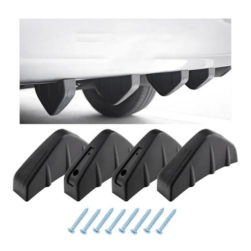 KVAEY 4 PCS Car Rear Lower Bumper Wing Lip Diffuser,